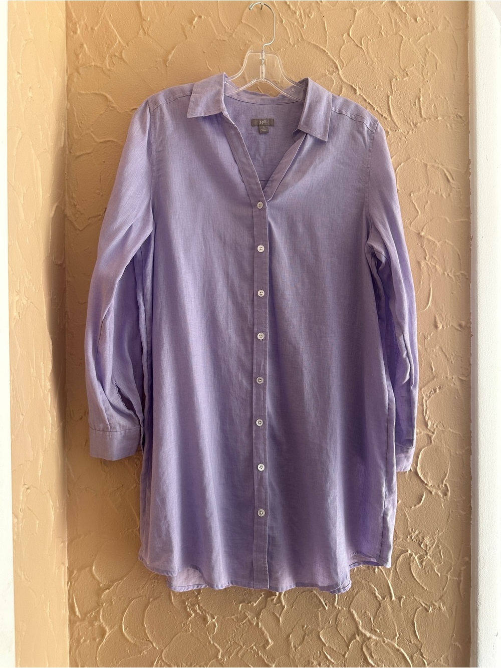J. Jill Lavender Linen-Blend Tunic dress